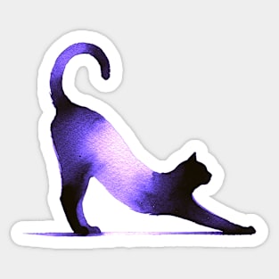 stretching cat Sticker